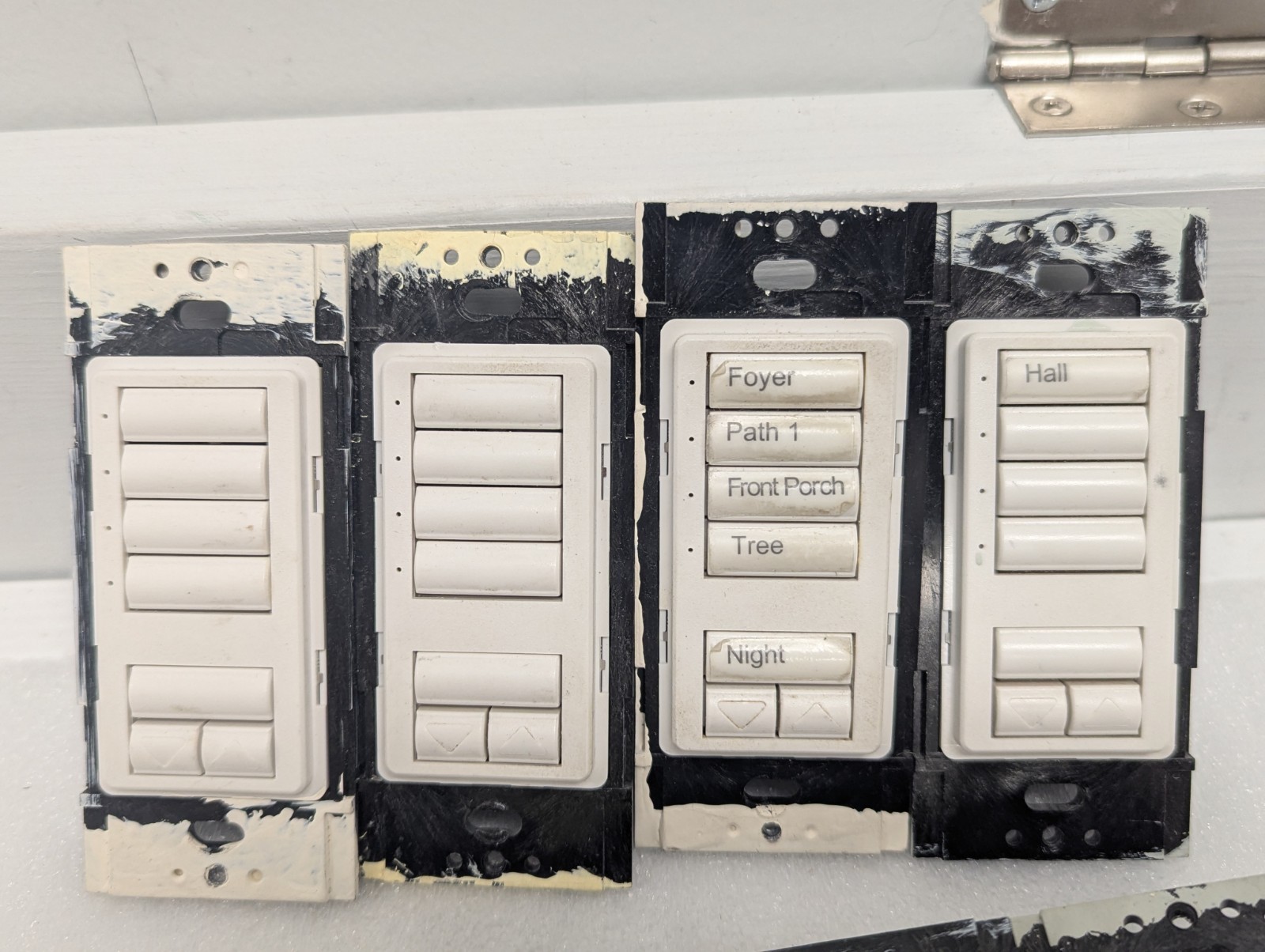 Lot of (9) Lutron ST-NB-NONE – 7 Button Keypad – Preowned