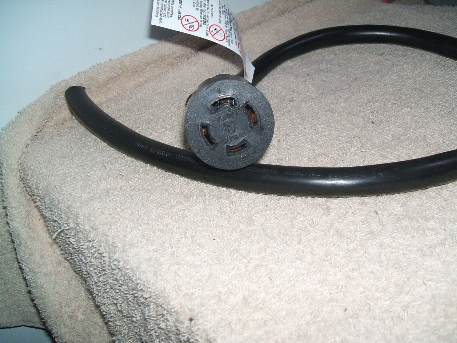 L14-30R CORD CAP ON 30″ 10/4 COPPER CABLE UNUSED CUTOFF GENERATOR EXTENSION WIRE