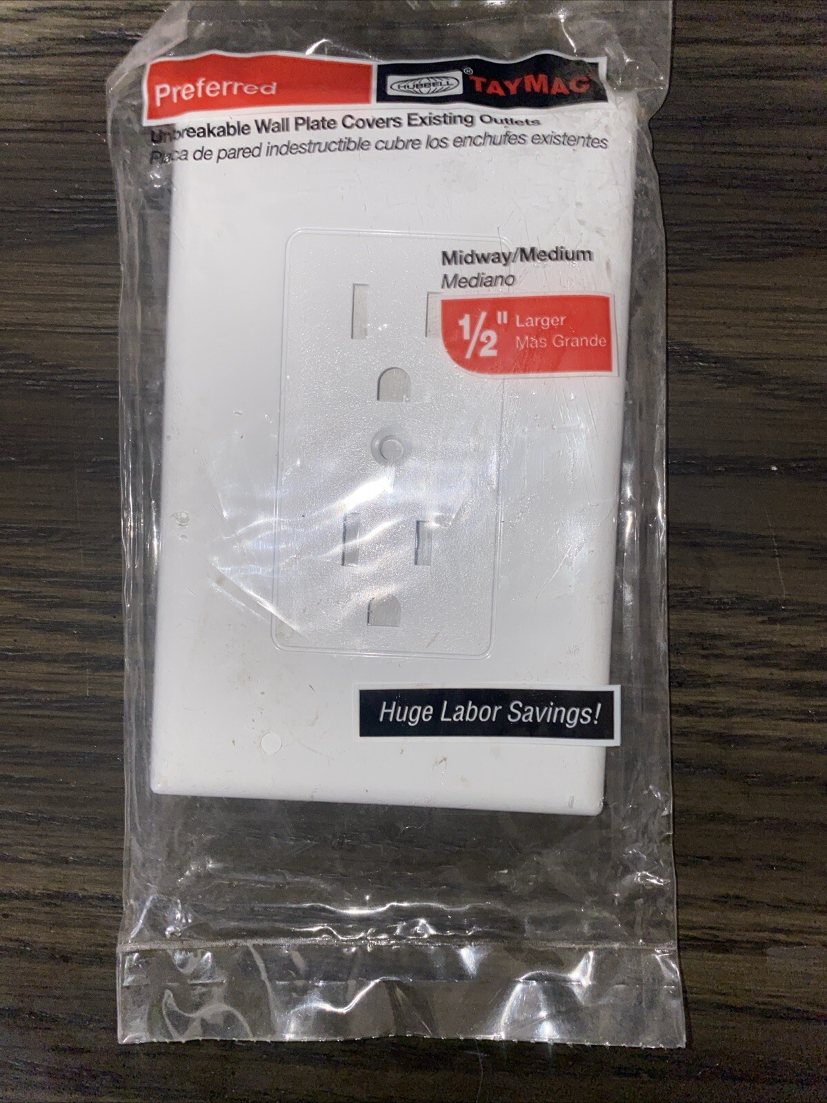 Taymac Hubbell 2500W Decorator Cover Wallplate Duplex, 1 Gang, White QTY 10