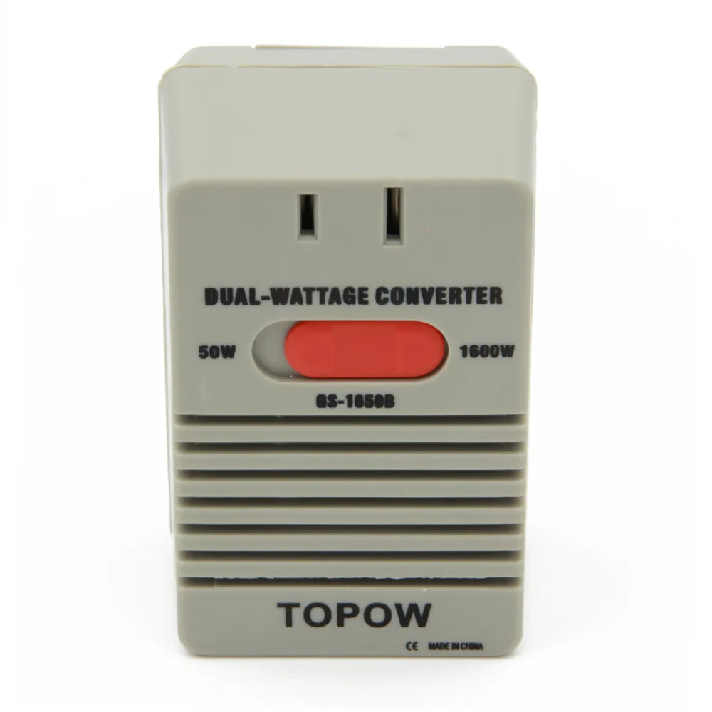 Worldwide Travel Voltage Converter Selectable 50W/1600W with 5 Plug Adapters Kit