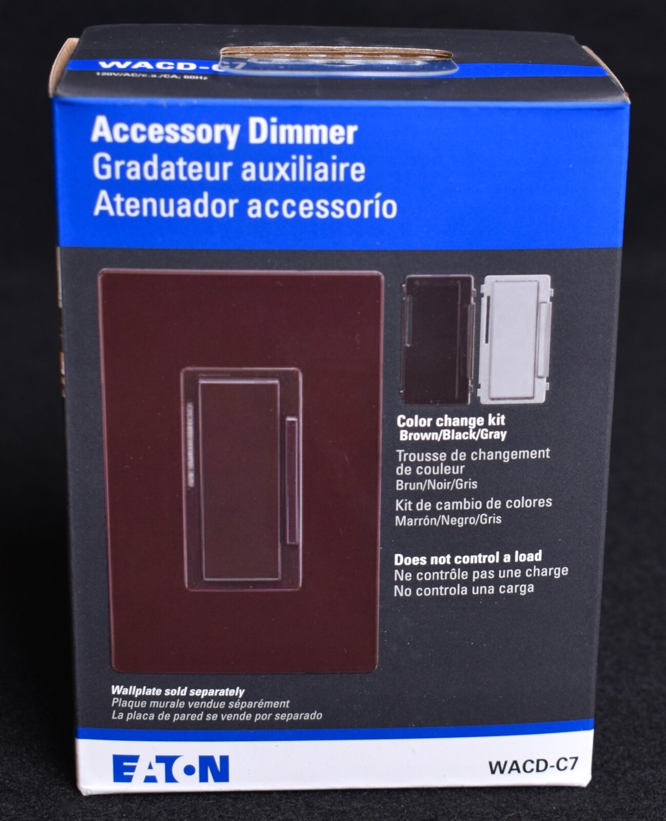 Eaton Smart 3-Way Universal WiFi Dimmer Switch Brown Black or Gray WACD-C7-SP-L