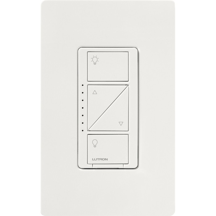 Lutron Caseta Wireless PD-6WCL-WH In-Wall Smart Dimmer Switch & Claro Wallplate