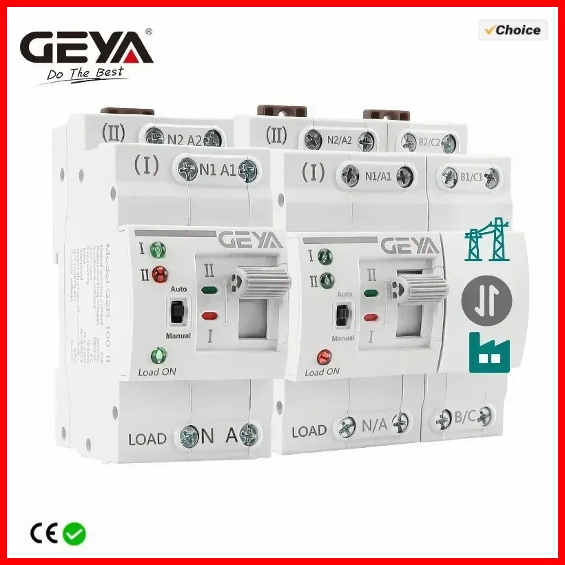 G2R Automatic Transfer Switch Din Rail ATS Dual Power Electrical Selector S
