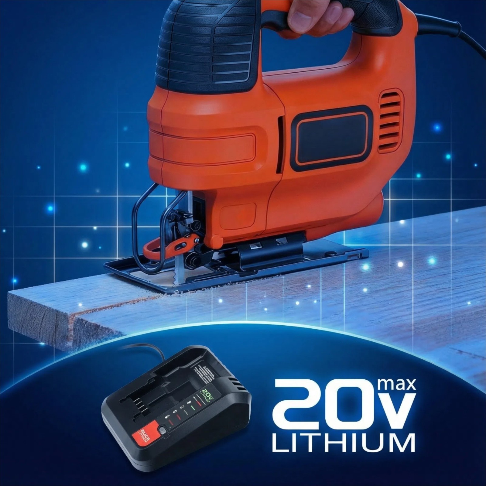 Quick Charger For BLACK+DECKER 20V MAX Lithium Battery Charger BDCAC202B