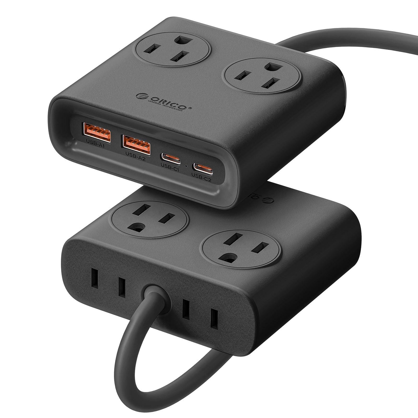 Power Brick, 25W GaN Power Strip, 8 in 1 Extension Cord with 4 AC Outlets and…