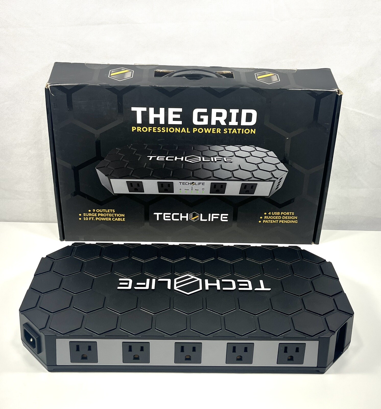 Tech-Life Power Station With nine 100-volt power outlets & four 2.1 amp USB port
