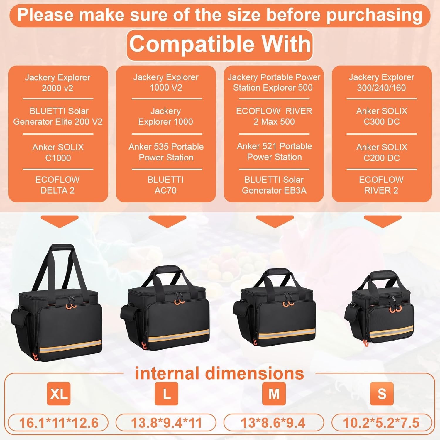 Portable Station Bag Compatible with Jackery Explorer 1000 V2/1000,with Plent…
