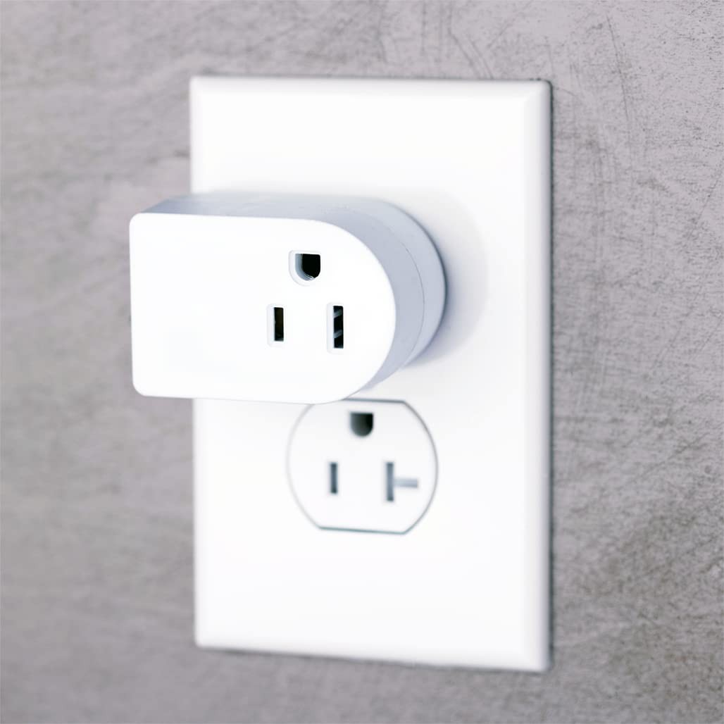 Uninex PS27 Grounded Outlet On/Off Power Switch with Amber 2pack, White