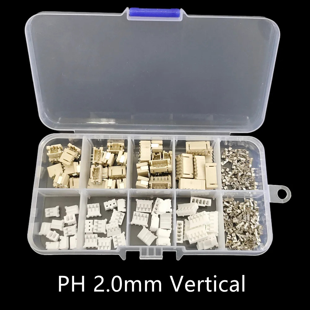 1Box JST1.25 SH1.0 ZH1.5 PH2.0 XH2.54 2/3/4/5P Male Plug Female Socket Horizonta