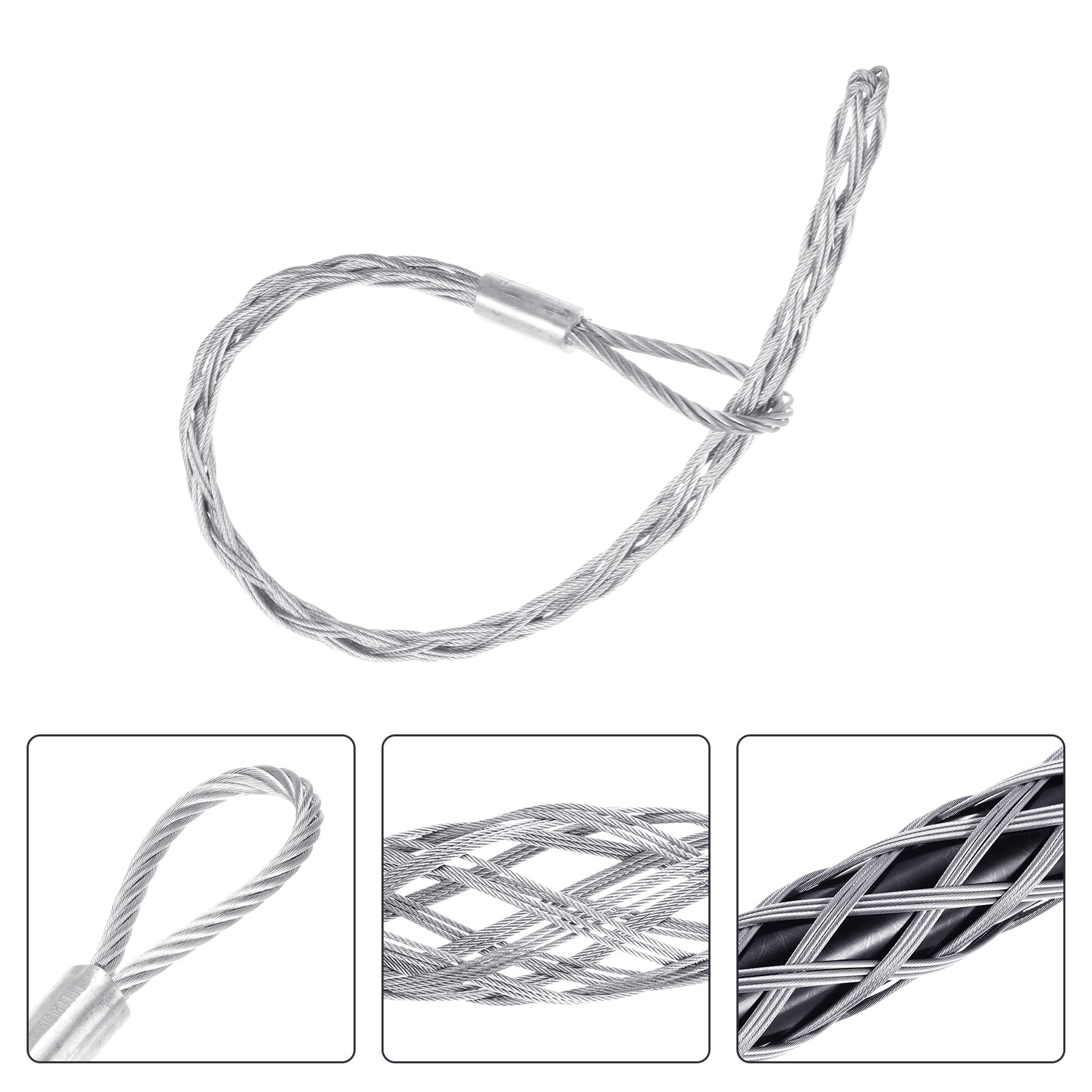 18-25mm Cable Pulling Socks Grip 0.6 m Stainless Wire Mesh Puller Socks Grip