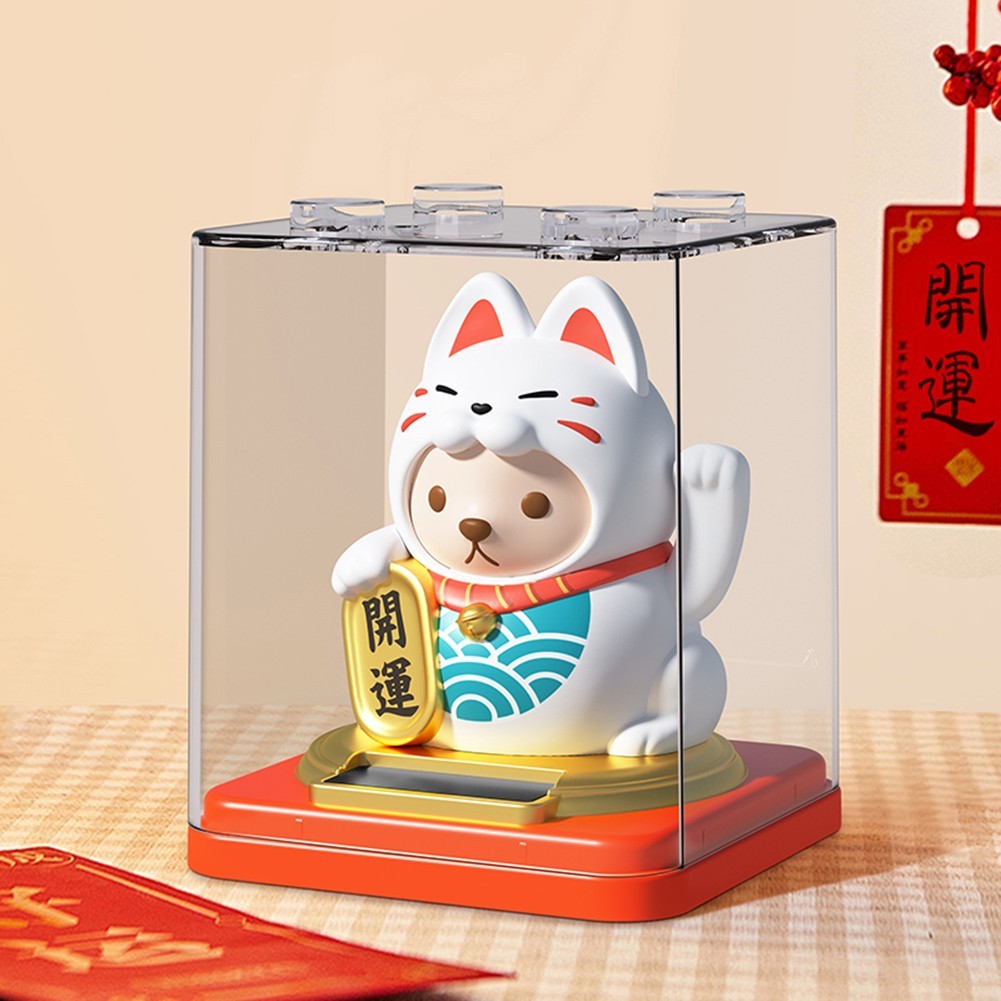 Lucky Cat with Moving Arms Perfect Addition to Car Office or Home Settings