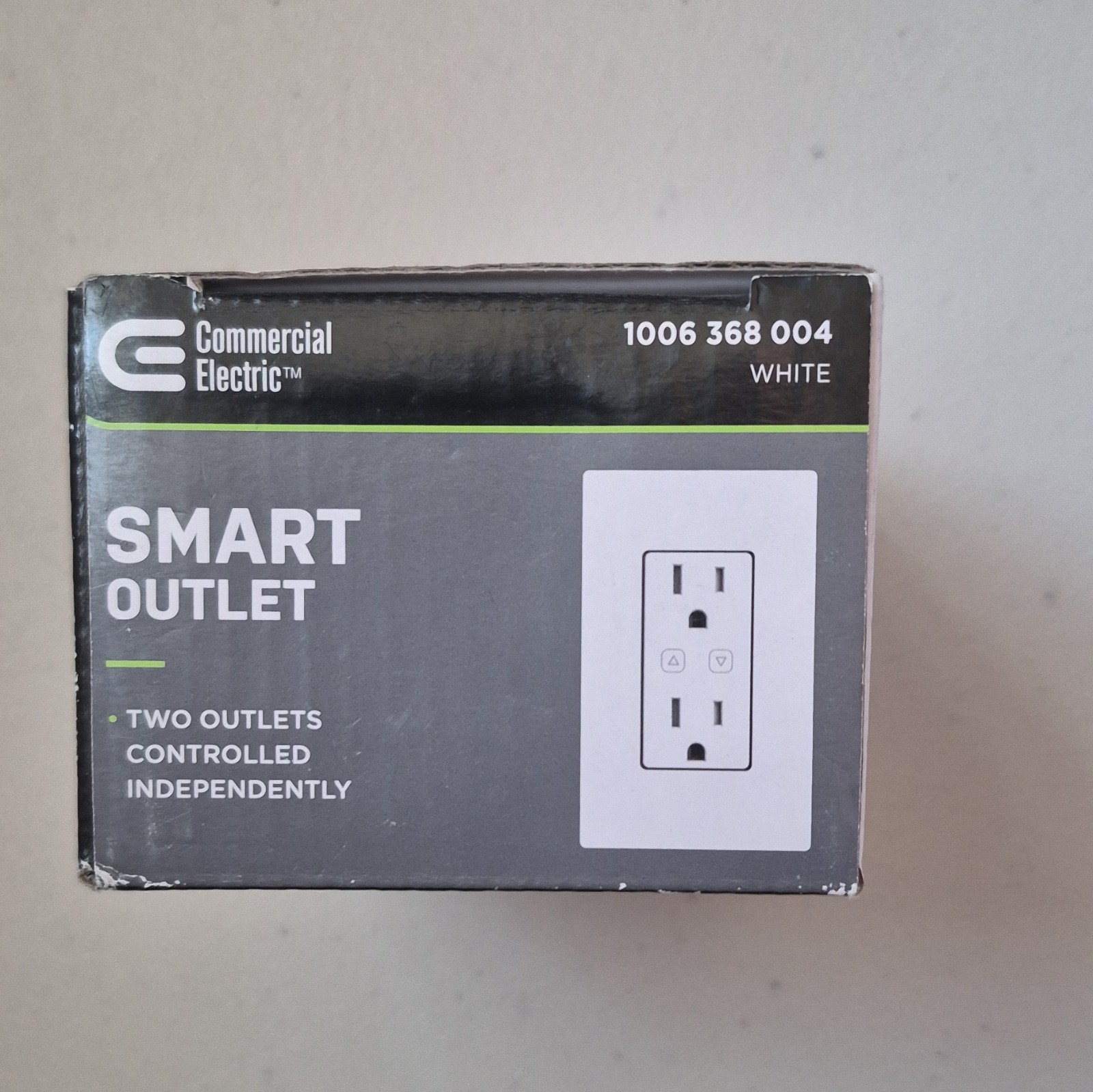 Commercial Electric Smart Duplex Outlet White Wi-Fi Bluetooth Alexa/Google