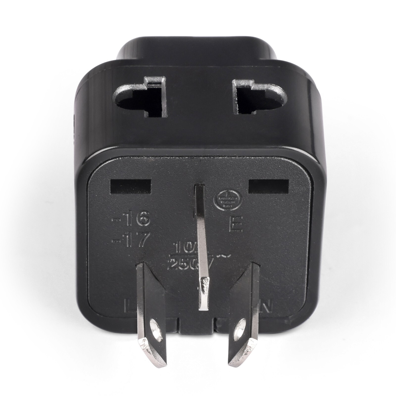 OREI 2 in 1 Universal/USA to Australia/China (Type I) Adapter Plug-2 Pack -Black