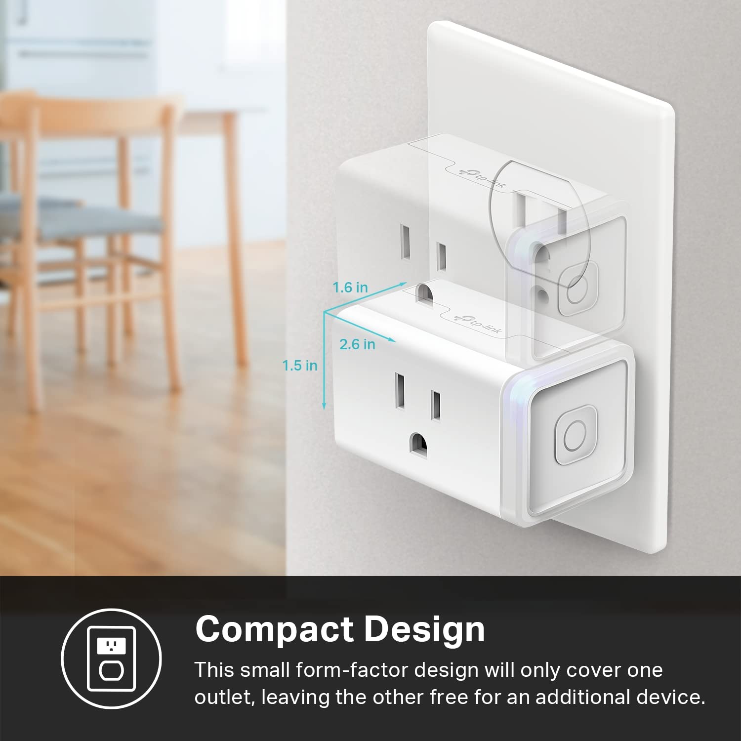 Kasa Smart Plug Mini 15A Apple Homekit Supported Smart Outlet Works Siri Home