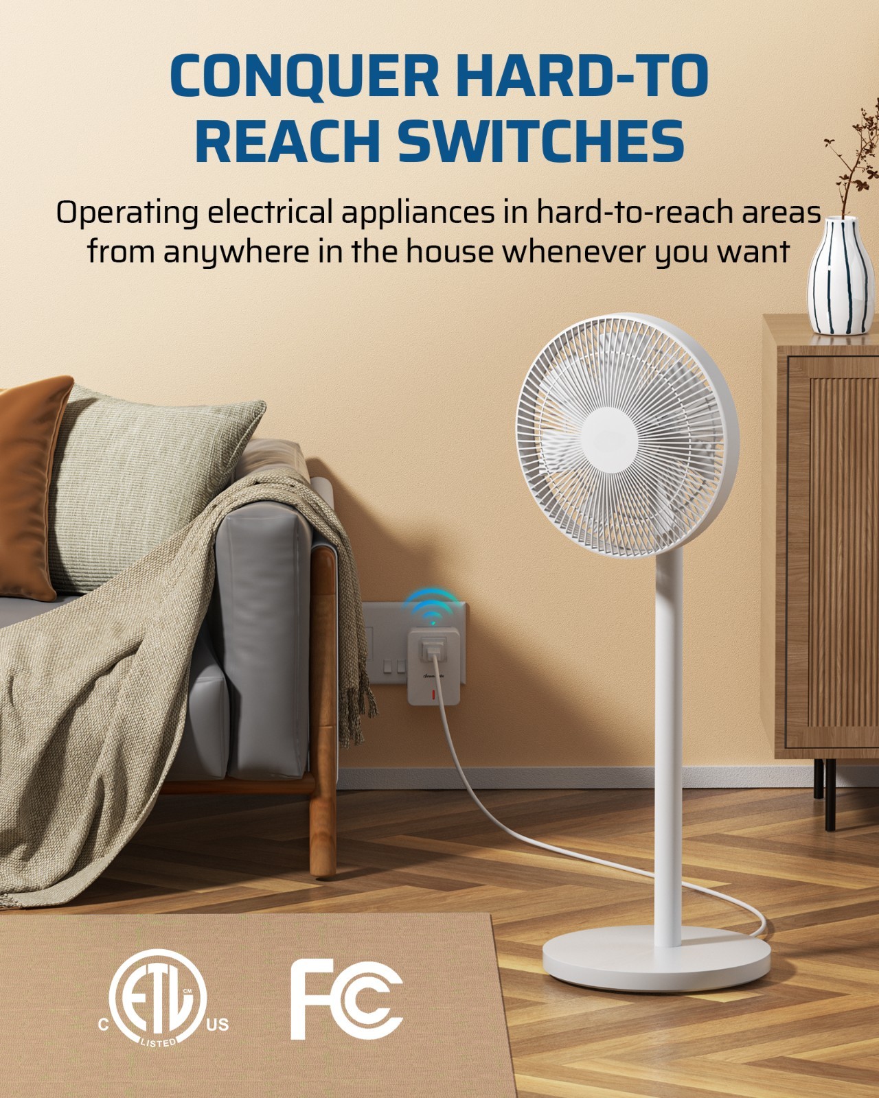 DEWENWILS Remote Control Outlet 100 ft RF Range Wireless Remote On Off Switch