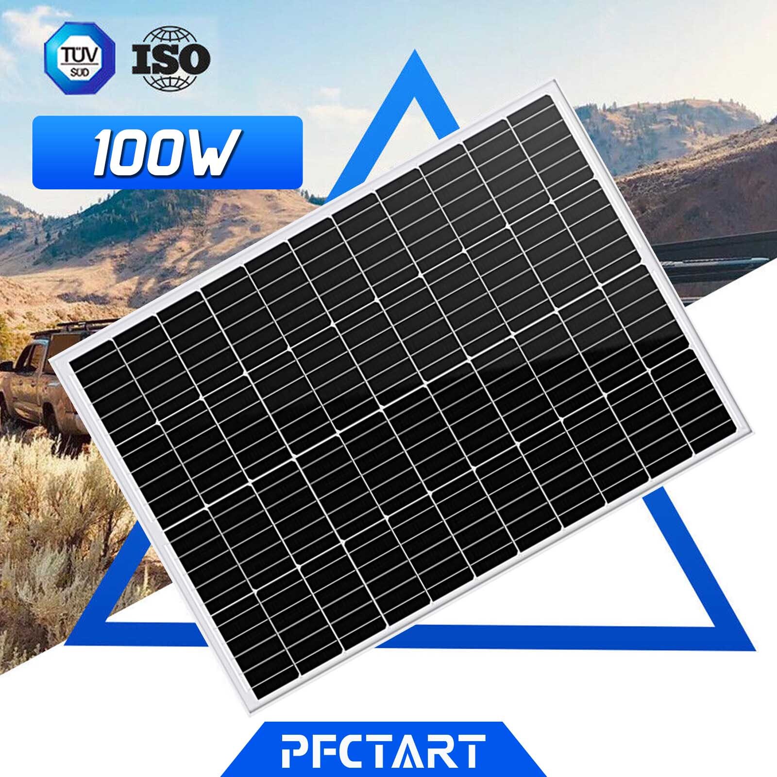 100 Watt 12V Solar Panel High Efficiency Monocrystalline Module For RV Boat Home