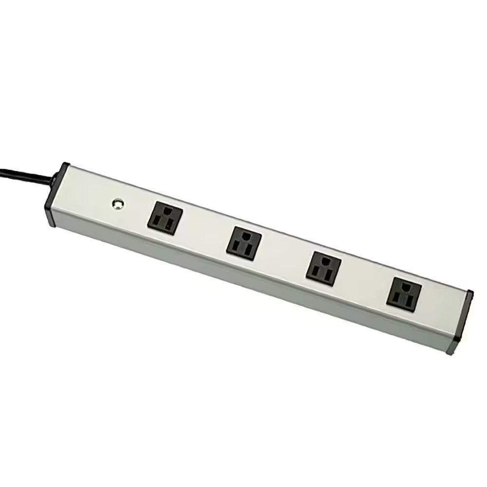 Wiremold 4-Outlet 15 Amp Compact Power Strip with 6 Ft. Cord