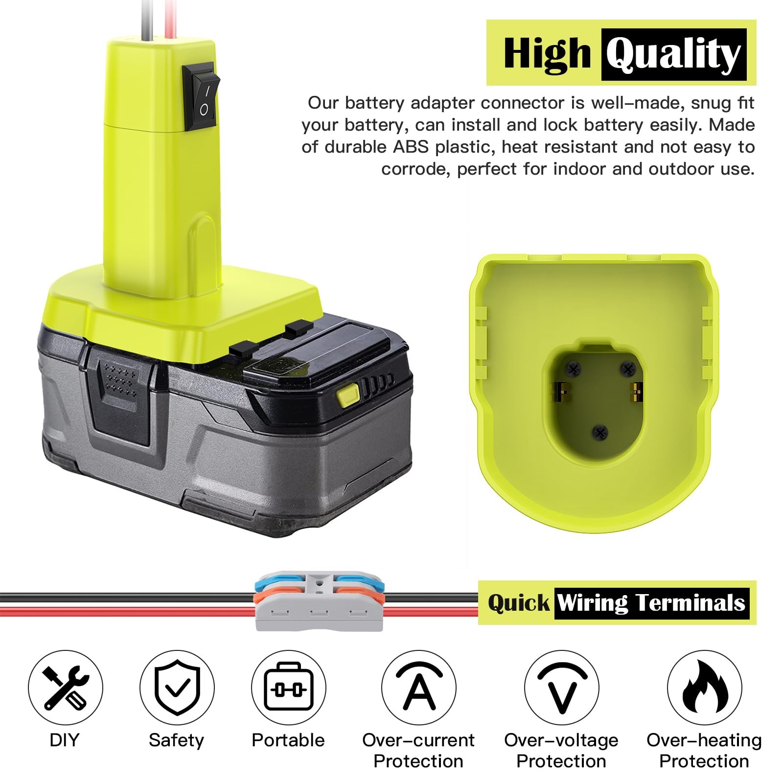 1 Packs Power Wheel Adapter for Ryobi 18V Battery 1-PACK