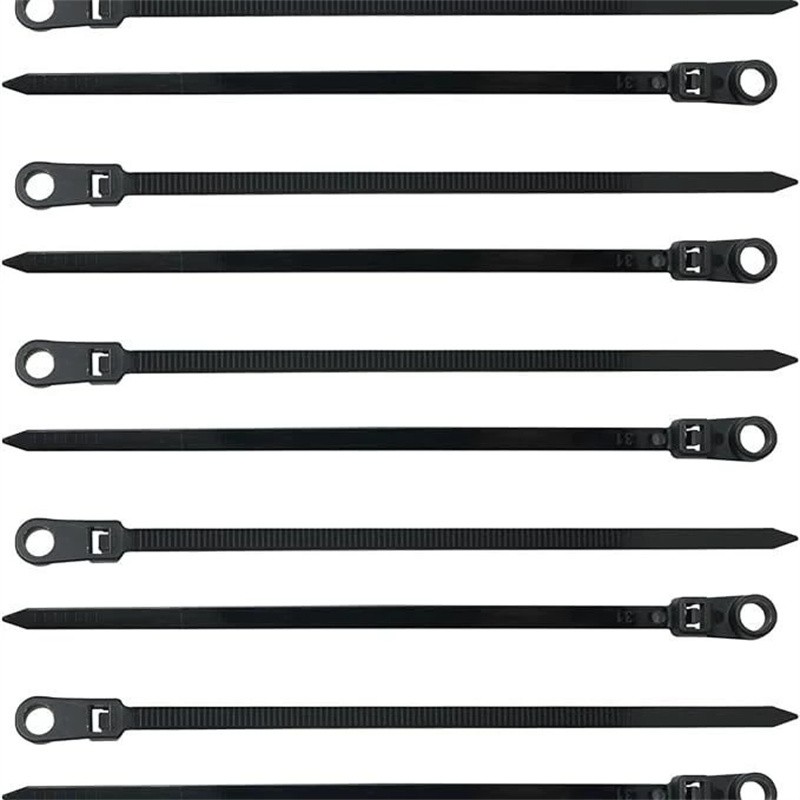 100Pc Nylon Cable Ties with Screw Hole Car Accessory Fixed Head Cable Ties
