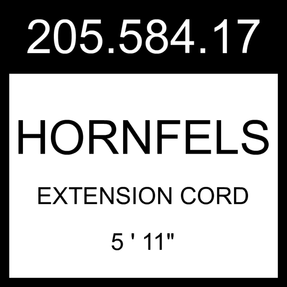 IKEA HORNFELS Extension Cord Dark Gray 5 ‘ 11″ 205.584.17