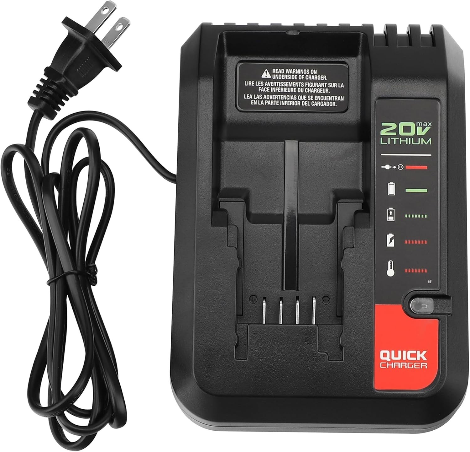 20V Fast Charger Compatible with Black and Decker BDCAC202B Drill Battery