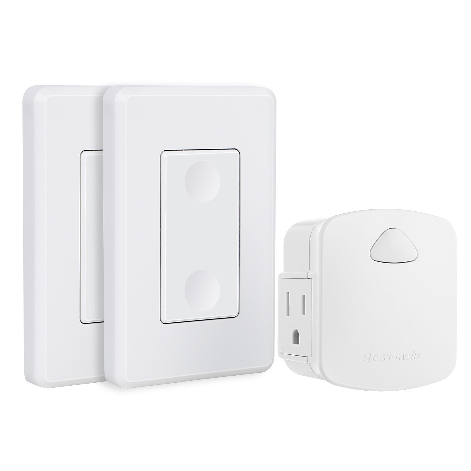 DEWENWILS Wireless Remote Outlet Wall Switch Outlet 1 Outlet and 2 Remotes