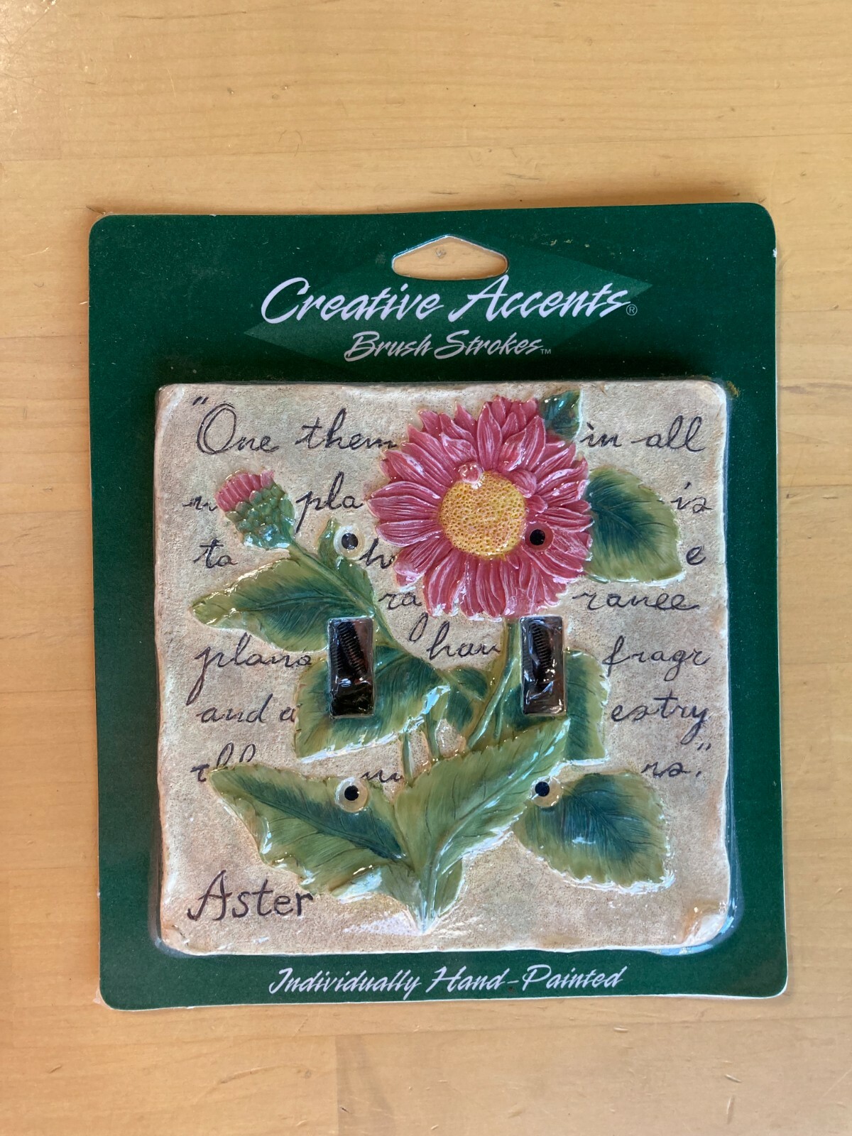 Creative Accents Aster Resin Brush Strokes Hand Painted Double Light Switch Cove