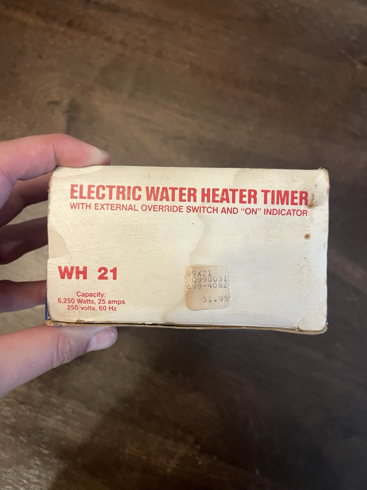 Intermatic WH 21 Electric Water Heater Timer New 250 Volt Bypass