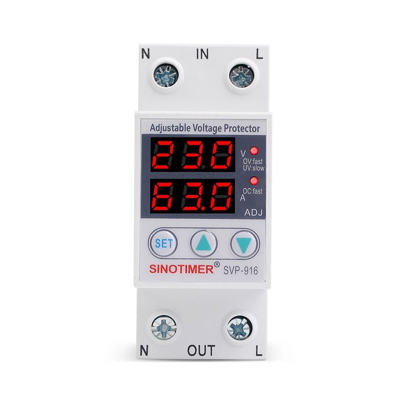 SVP-916 63A Over Voltage Protection Voltage Protector Limit Current Relay 220V