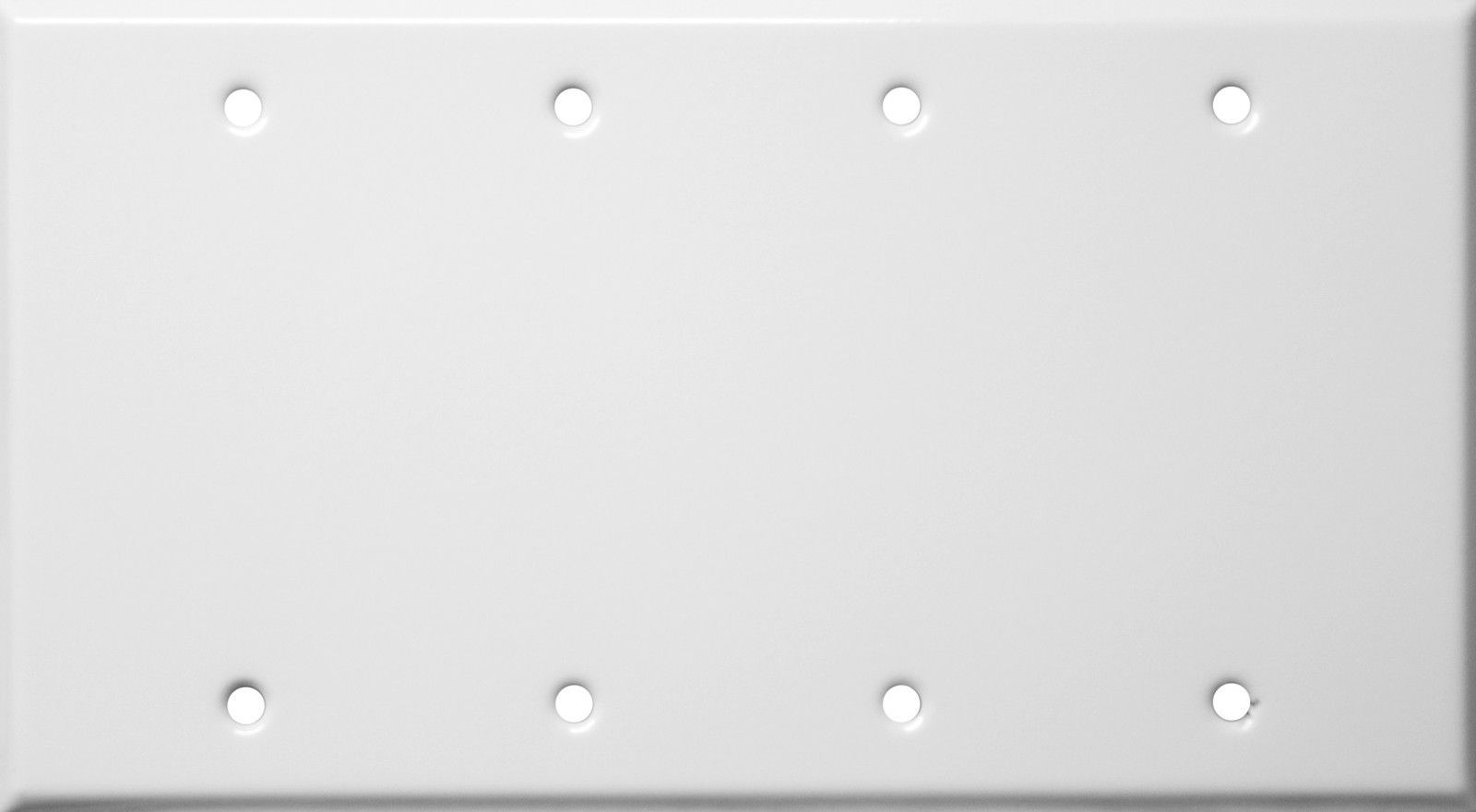 (1 pc) Blank 4-Gang Wall Plate Cover White Decora Wallplates Lexan Unbreakable