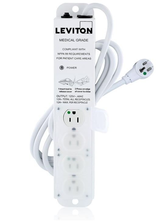 LEVITON 5304M-1N7 – MEDICAL GRADE POWER STRIP – 7-Feet Cord Length