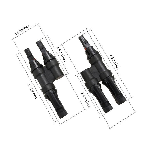 1-10 Pairs Solar Panel T Branch Connectors Cable Splitter Coupler Combiner XZ