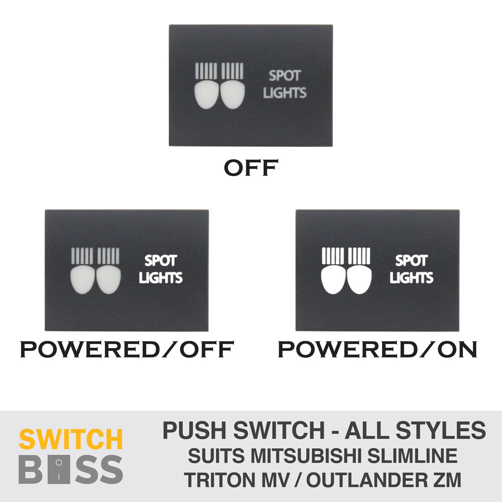 Push Switch LED 52 STYLES for Mitsubishi Slimline OEM Replacement MV Triton