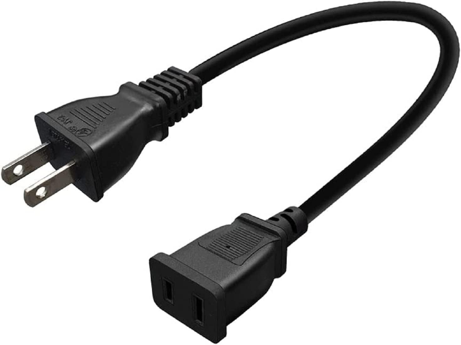 (1.6Ft/0.5M) NEMA1-15P to 1-15R Power Extension Cord,Usa Outlet Saver Power Exte