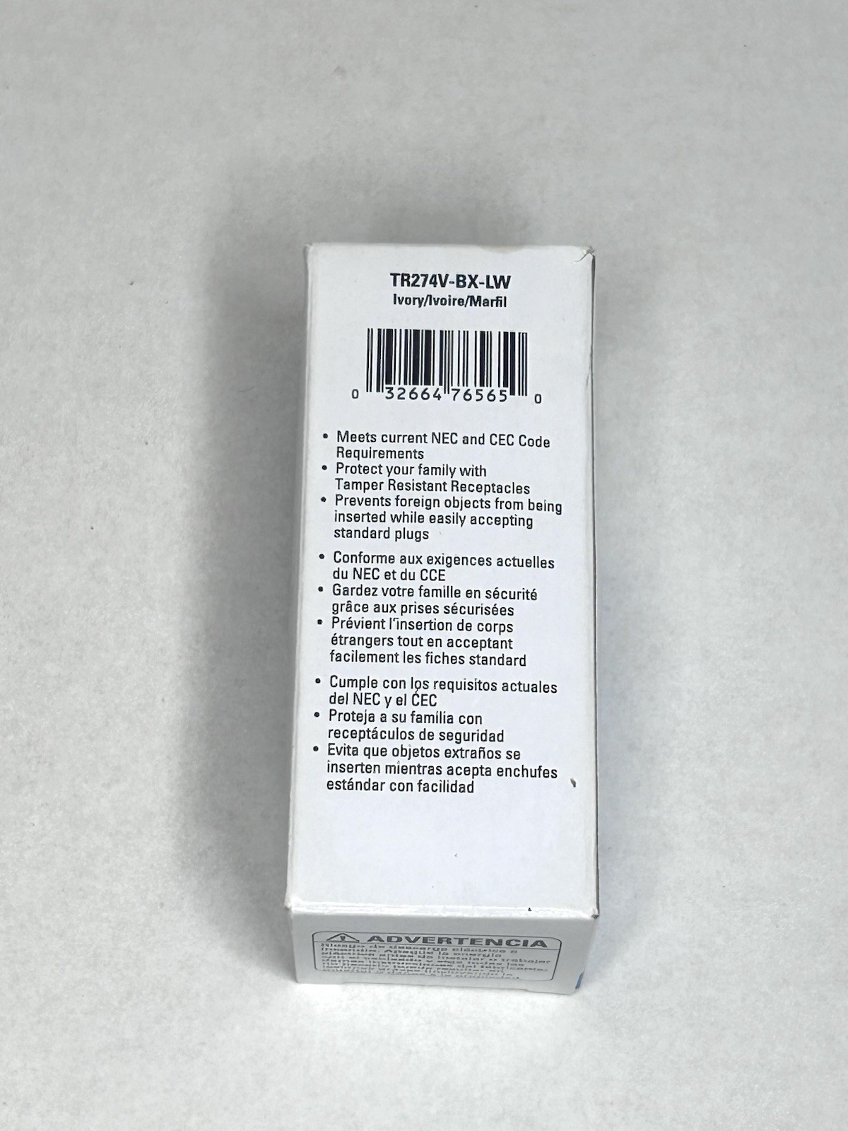 Eaton TR274V Combination Switch & Tamper Resistant Outlet 15A 120V Ivory New