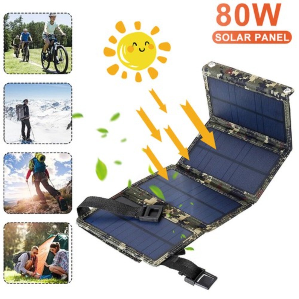 Solar Panel Charger – Waterproof Design, Charges Phones/Tablets Anywhere