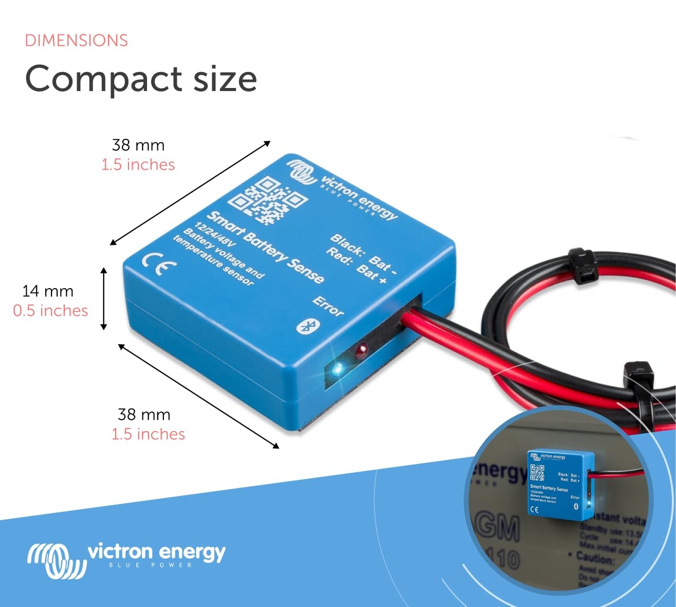 Victron Energy Smart Battery Sense Voltage And Temperature Sensor Long Range Up