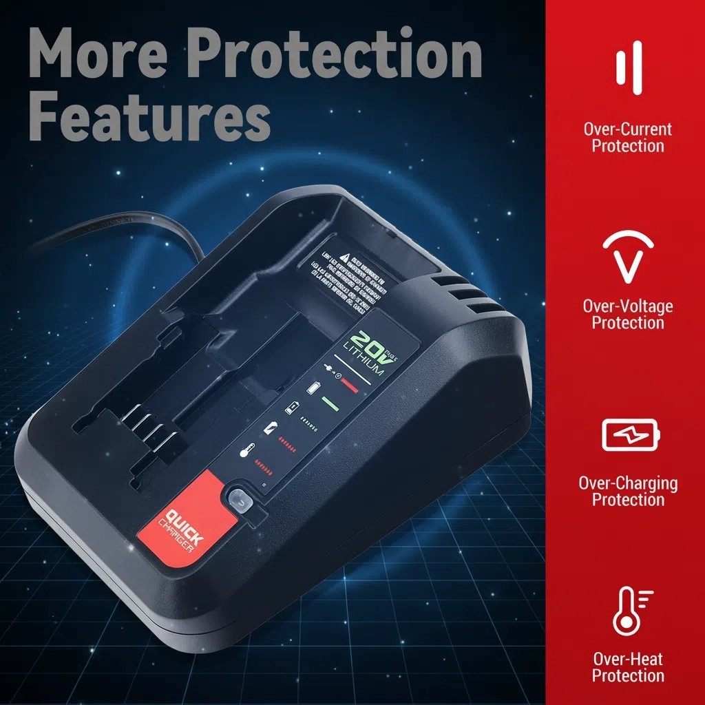20V Fast Charger Compatible with Black and Decker BDCAC202B Drill Battery