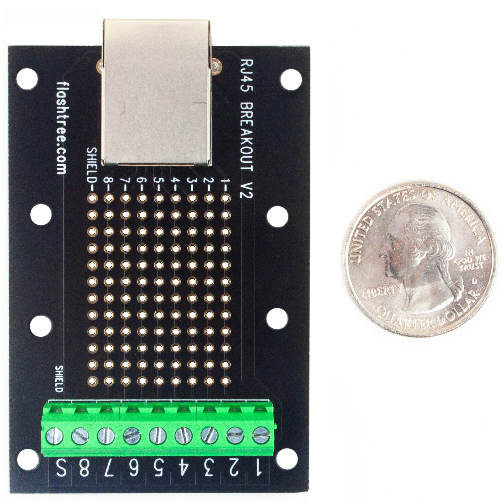 RJ45 Ethernet Connector 8-Pin Breakout Board 8P8C 3.81mm Terminal Blocks