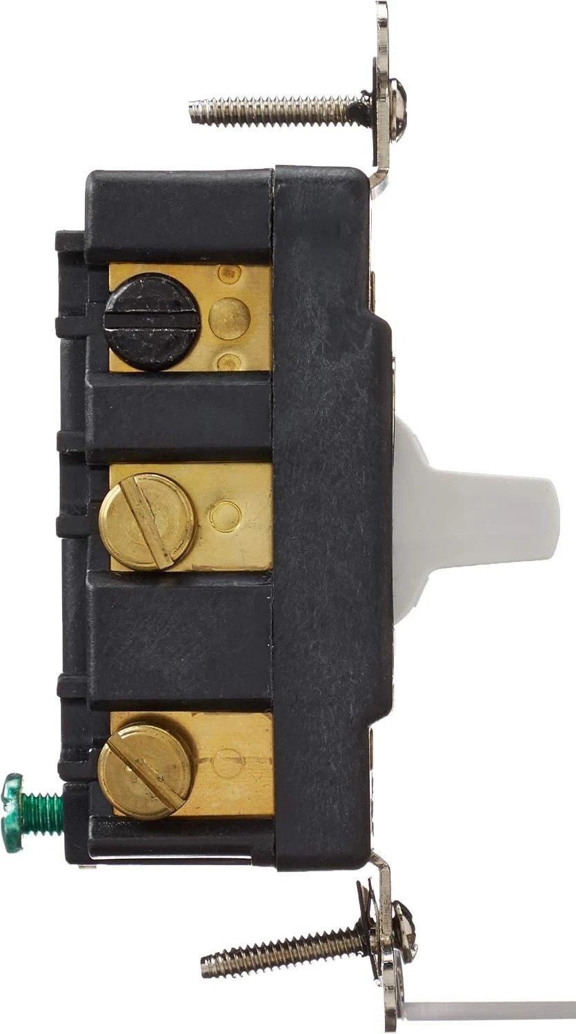 Industrial 20A Double-Pole AC Quiet Switch, White