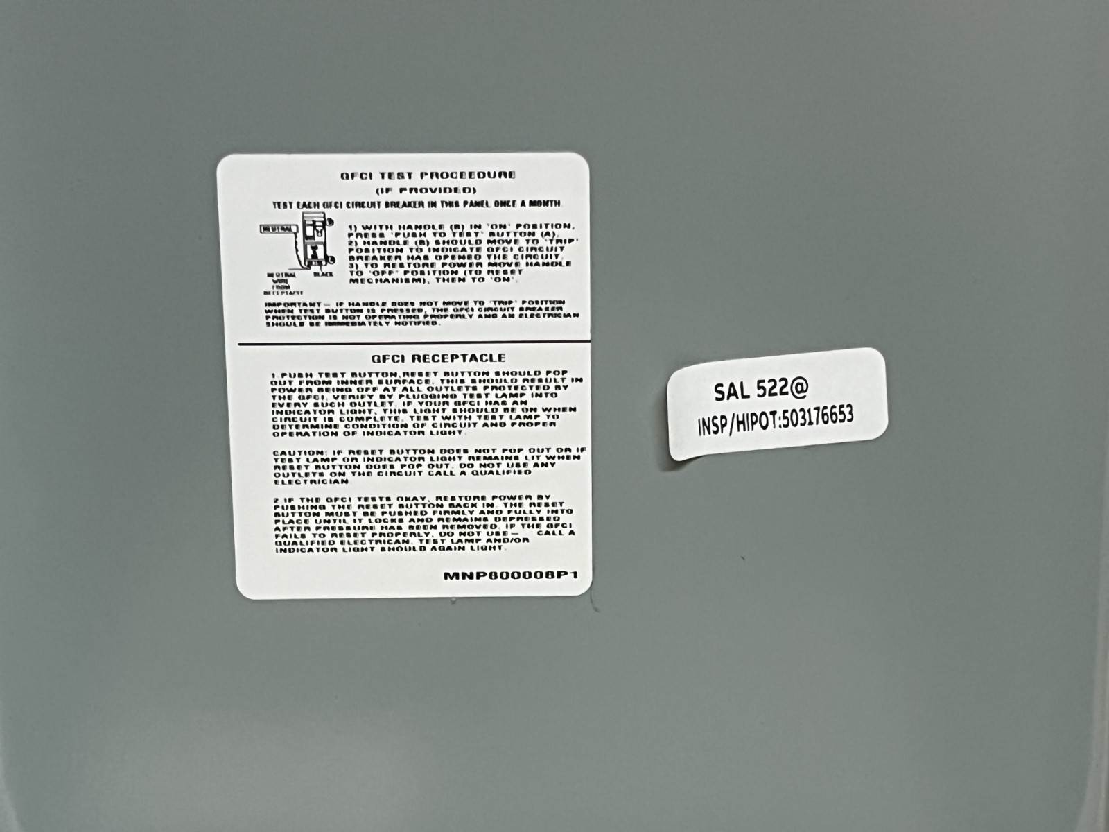 Midwest R038C033U 100A Surface Metered 20/20-GFCI/20-GFCI Galvanized Steel, Gray