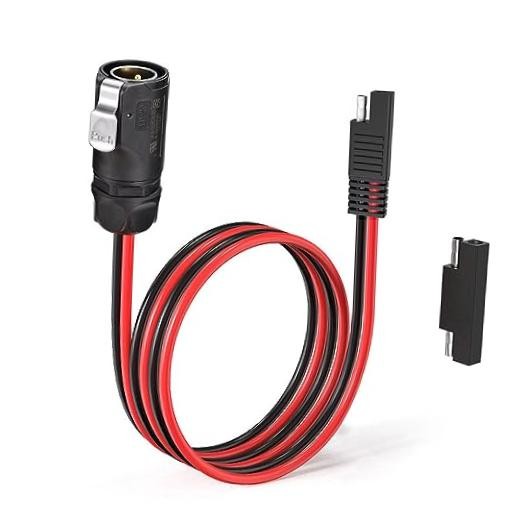2 Pin Power Industrial Circular Connector 10AWG Furion Solar 2FT LP-20 to SAE