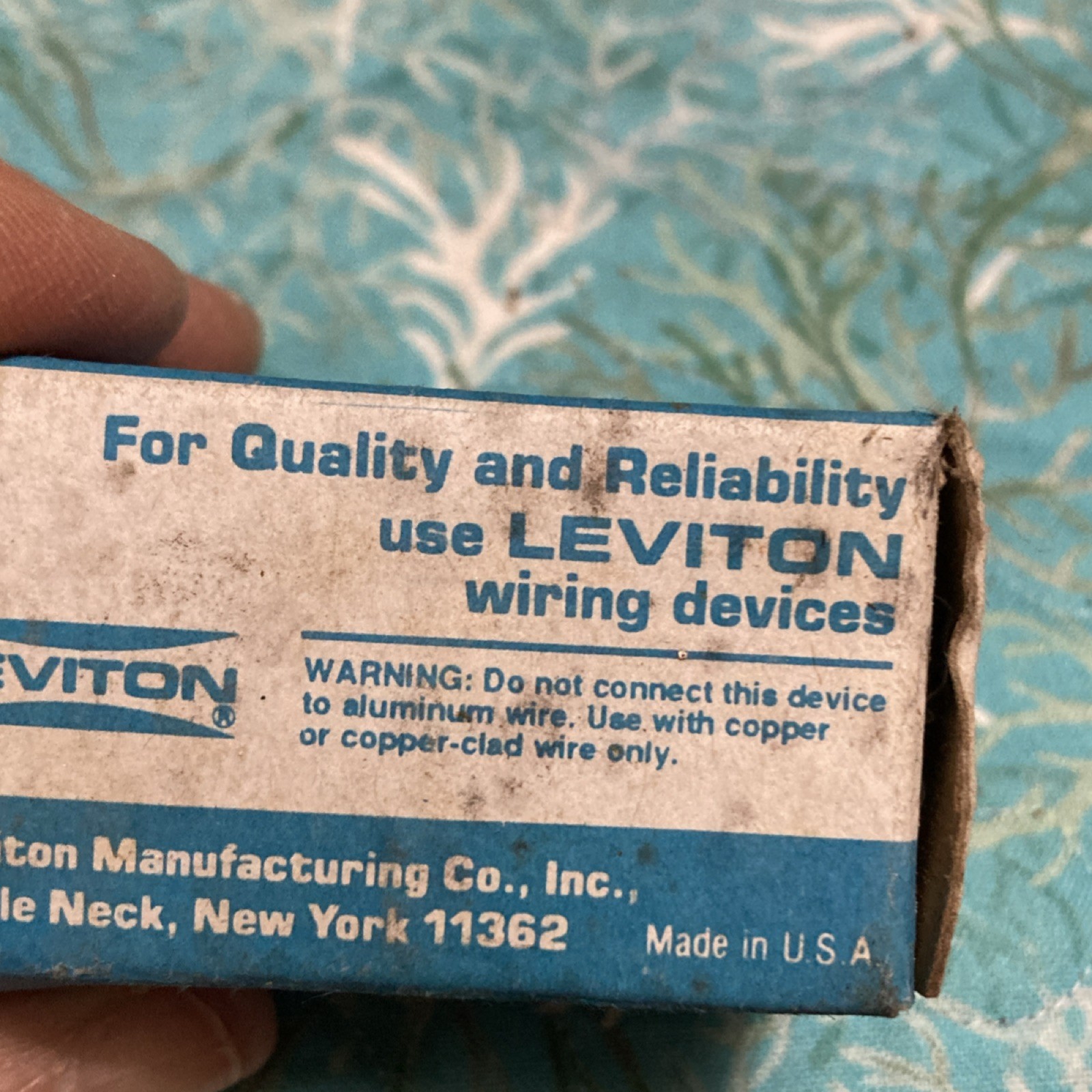 Leviton Single Receptacle 5556-SS 20A 125V Black Wall Side Wired Outlet