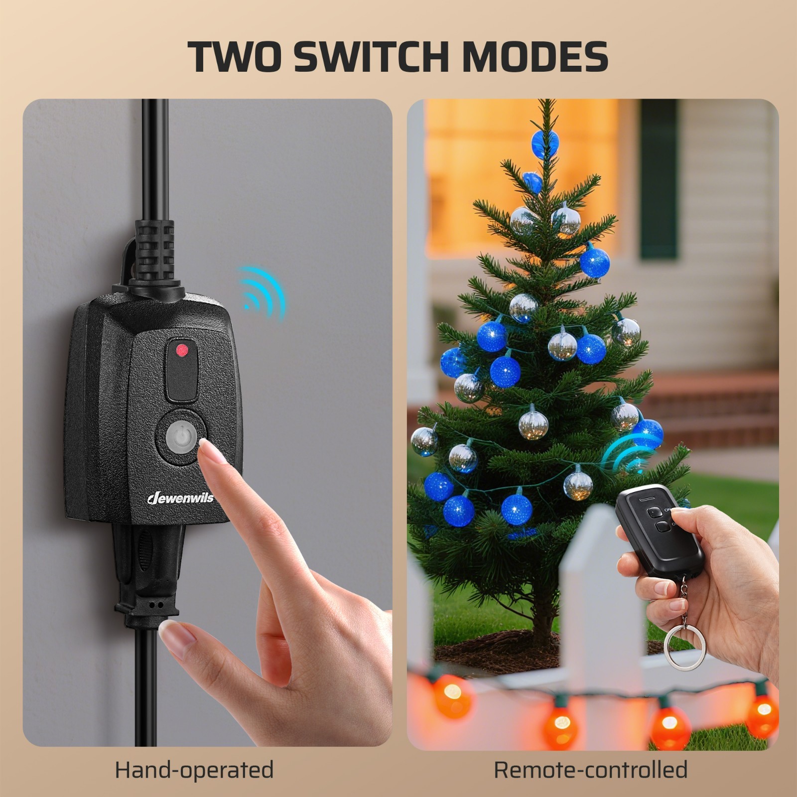 DEWENWILS Outdoor Remote Control Outlet, Indoor Wireless Remote Control Switch