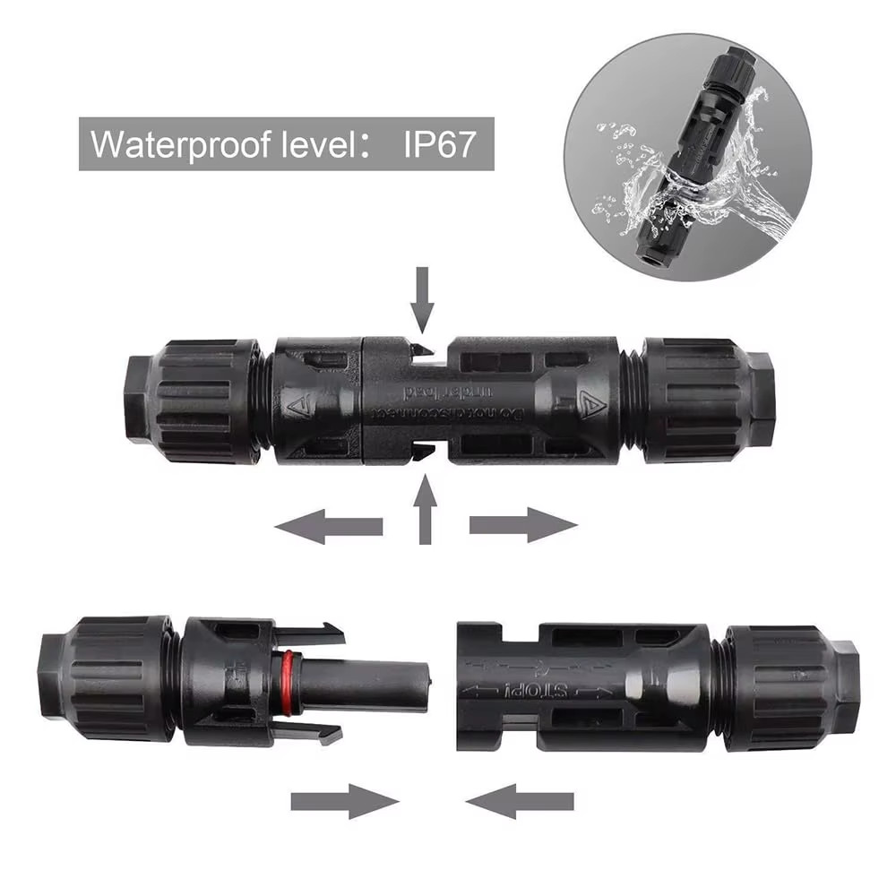 5 Pairs/Lot Solar Connectors with 2Pcs Spanner Waterproof Solar Panel Connector