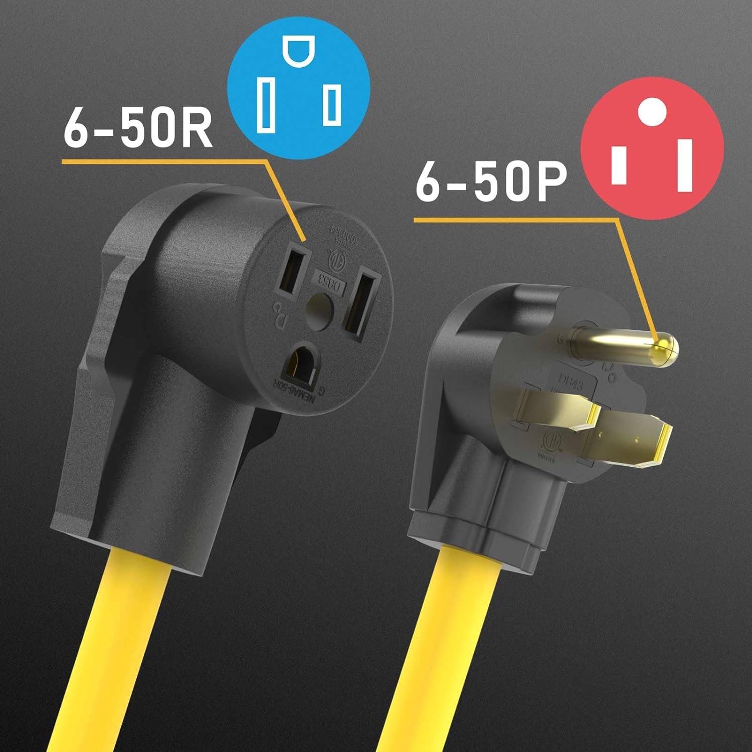 TOOLIOM 40FT 10AWG Welder Extension Cord 250V 6-50 ETL