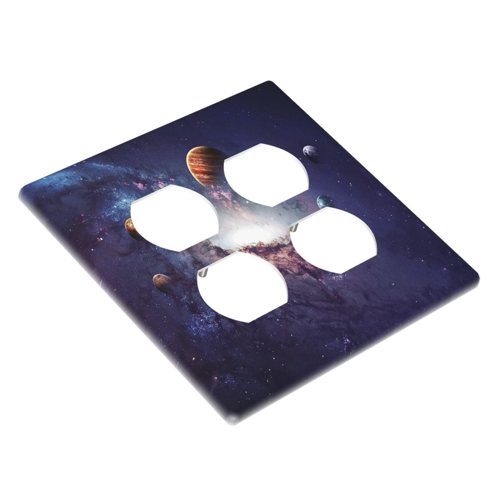 Decorative Light Switch Cover Plate Universe Outer space Cosmos Planet 2 Gang…