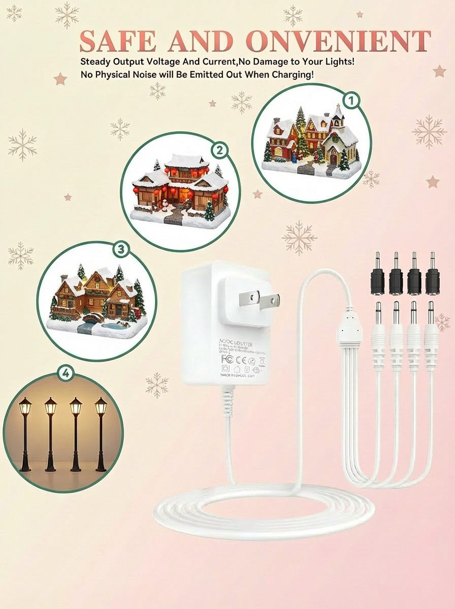 3V AC/DC Adapter For Department 56 Building and Accessory Lighting System