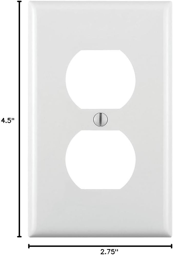 Quality Thermoplastic Nylon 1-Gang Wallplate in White – 10-