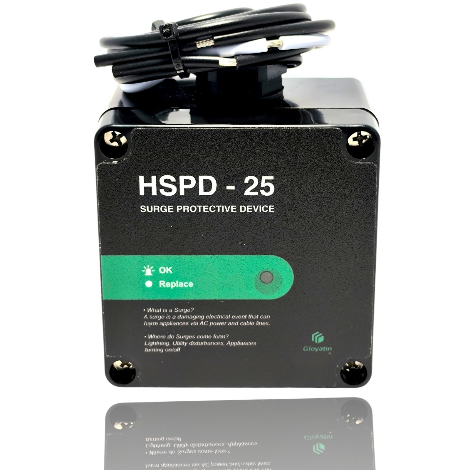 HSPD Square Whole Home Surge Protective Device Type 1 SPD 120/240VAC (HSPD-25)